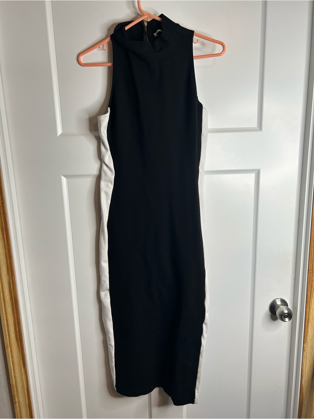 Zara Trafaluc Women’s Size Large Column Dress Sleeveless Back Zip Midi 4065